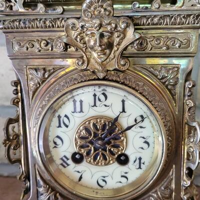 19th Century French Brass Cased Mantle Clock