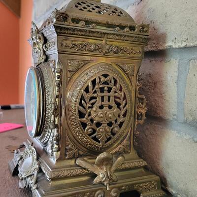 19th Century French Brass Cased Mantle Clock