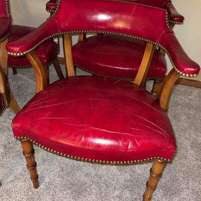 Red Leather Lounge Chairs