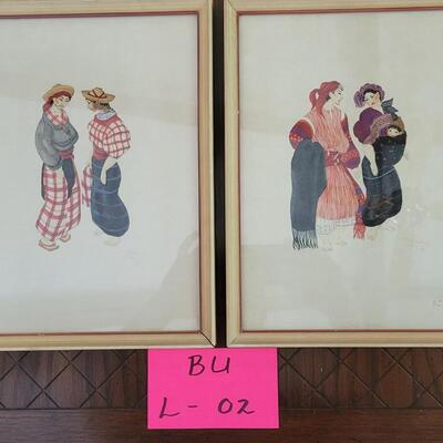 2 Pc Set of Asian Prints