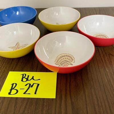 Sea Shell Plastic Bowls