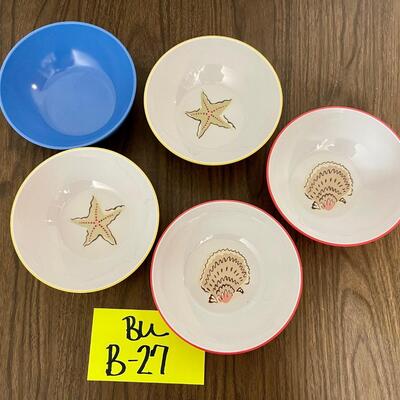 Sea Shell Plastic Bowls