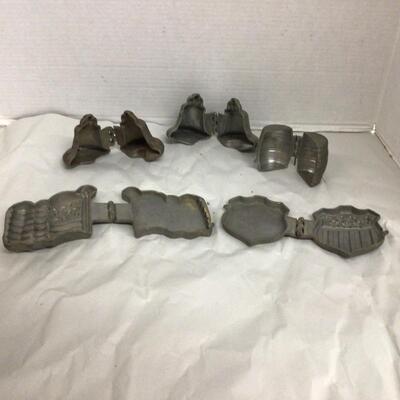 1148 Set of 5 Antique Eppelsheimer Patriotic Ice Cream Molds
