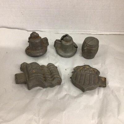 1148 Set of 5 Antique Eppelsheimer Patriotic Ice Cream Molds