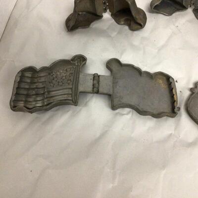 1148 Set of 5 Antique Eppelsheimer Patriotic Ice Cream Molds