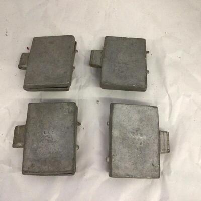 1158 Set of 4 Antique Pewter Eppelsheimer Playing Cards Ice Cream Molds