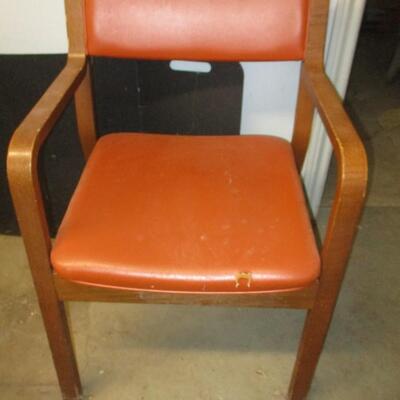 Brownish/Orange Bow Wood Office Chair