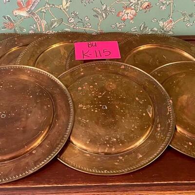 8 Pc Brass Plate lot