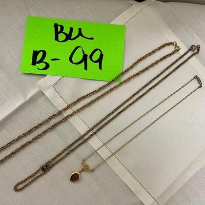 3 gold necklaces