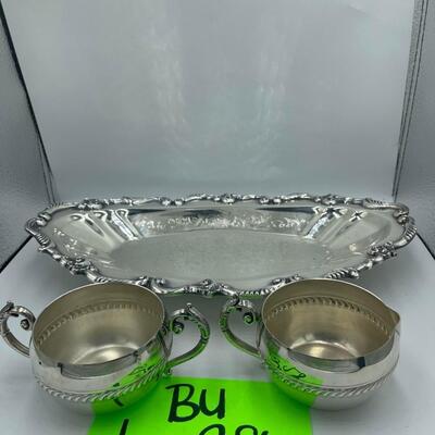3 Pc Silver Serving Set