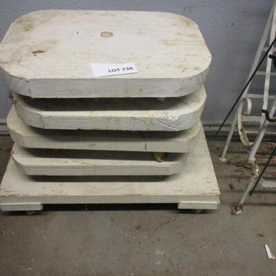 Wooden Plant Casters
