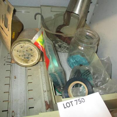 Bin organizers w/Various Items