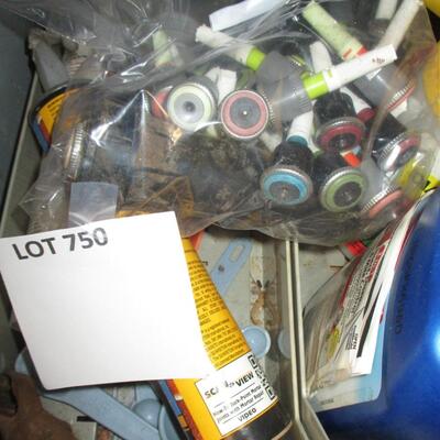 Bin organizers w/Various Items