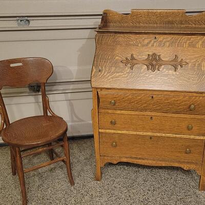 Antique Secretary and Chair