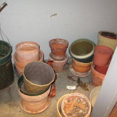 Various flower pots