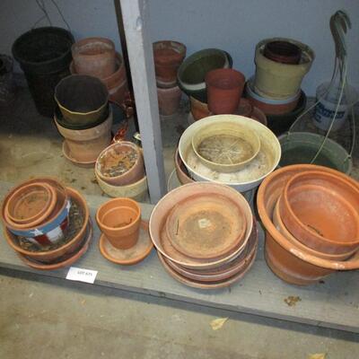 Various flower pots
