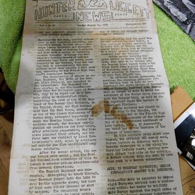 WWII Authentic Documents Photography Militaria Ephemera News Clippings & Newsletter