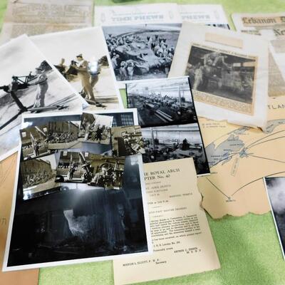 WWII Authentic Documents Photography Militaria Ephemera News Clippings & Newsletter