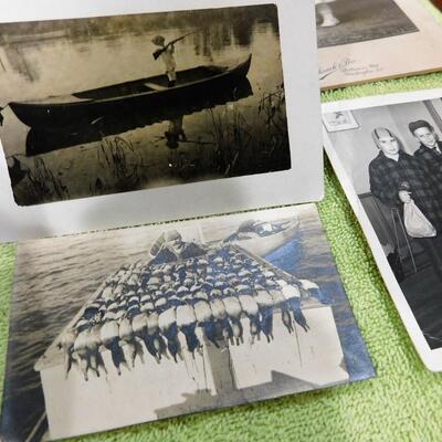 Antique Photo Lot HUNTING FISHING BOATS ATLANTIC CITY WWI Paddleboats Vintage Photography