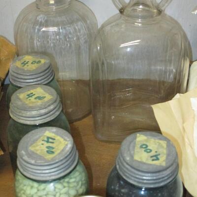 Lead Top  Mason Jars w/ceramic liner/Glass Jugs