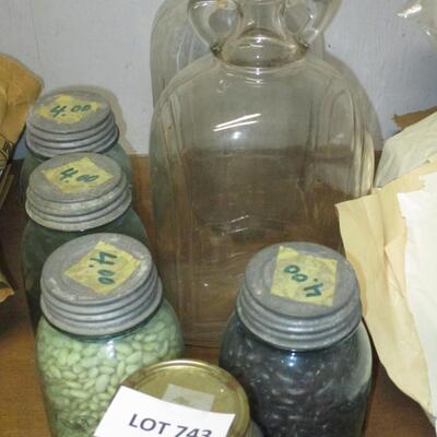 Lead Top  Mason Jars w/ceramic liner/Glass Jugs