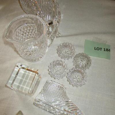 Waterford Crystal Baby Bootie/ Glass Stoppers