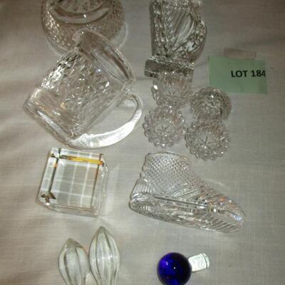 Waterford Crystal Baby Bootie/ Glass Stoppers