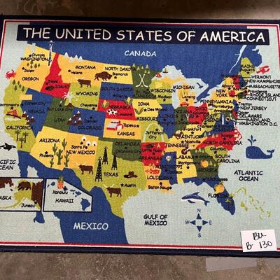 United States map rug