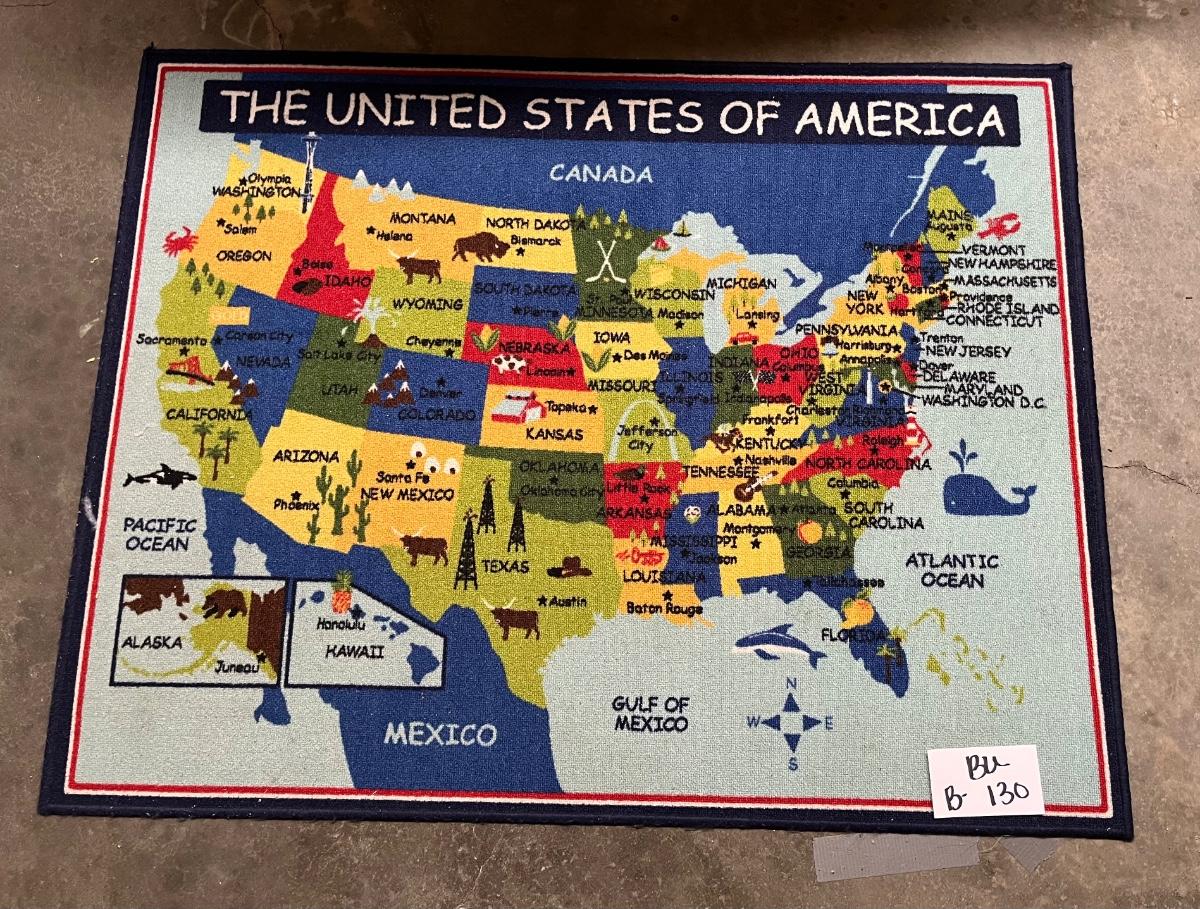 United States map rug EstateSales org - A 73102015 Jhfrrt69ecvntqm6