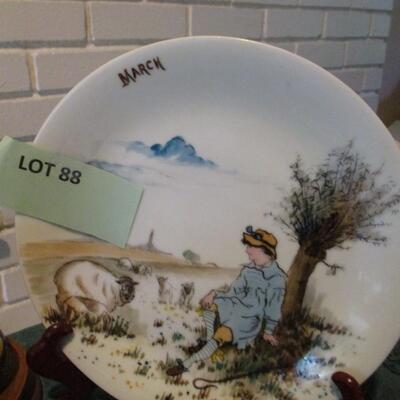 Decorative Plate, Vase Figurines