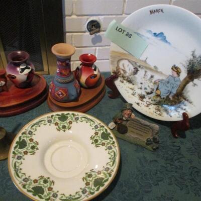 Decorative Plate, Vase Figurines