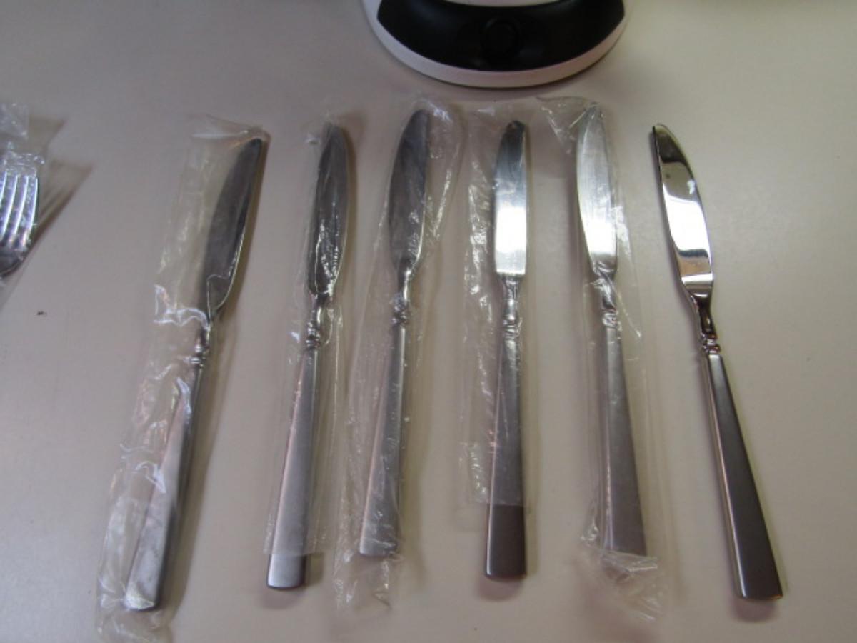 Six Place Settings Oneida Stainless Flatware Satin Easton Pattern (5