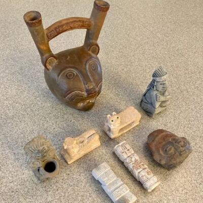 Lot Of Eight Carved Figures