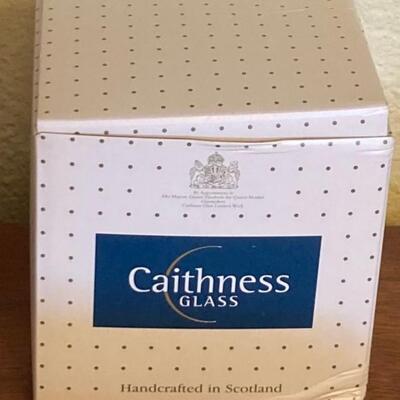 Caithness Glass Quicksilver Paper Weight In Box
