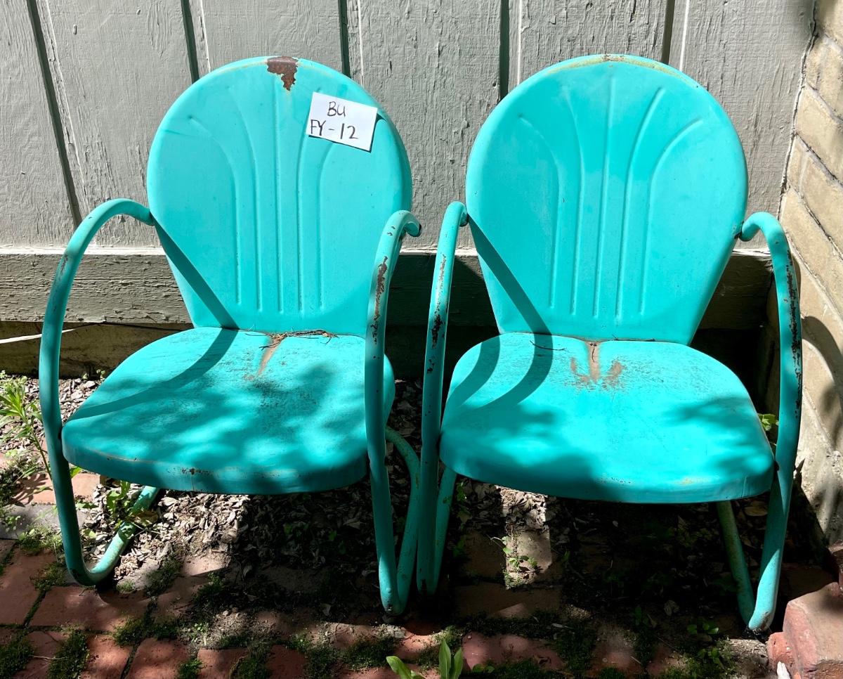 Metal Turquoise Chairs