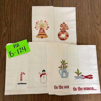 Embroidered Christmas Linens