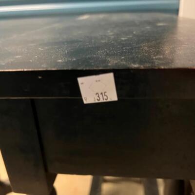 Black Drop leaf oval table