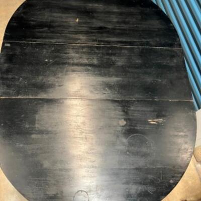 Black Drop leaf oval table