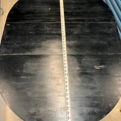 Black Drop leaf oval table