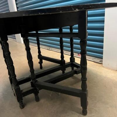 Black Drop leaf oval table