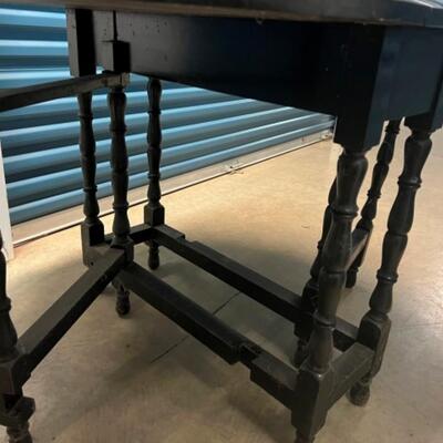 Black Drop leaf oval table