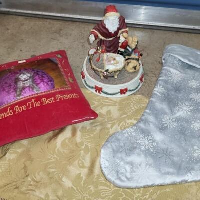 Christmas lot; Santa music box