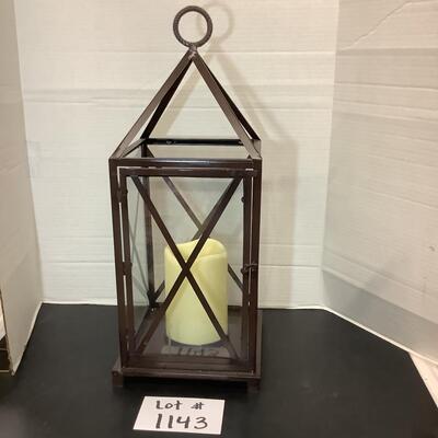 Lot 1143. Large Brown Lantern with Flameless Candle