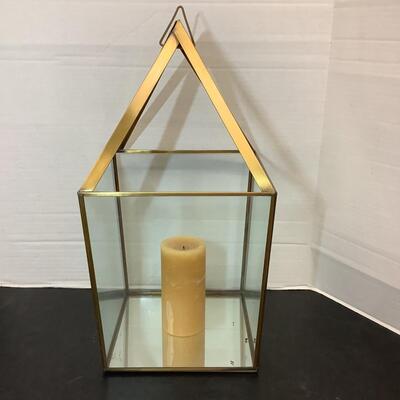 Lot 1144 Large Gold Lantern with Mirrored Base