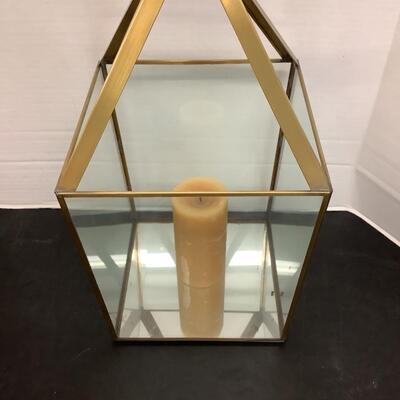 Lot 1144 Large Gold Lantern with Mirrored Base