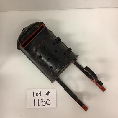 Lot 1150. Rare Antique Cast Iron Mailbox, Wood Stove Style, The Adams Co. Dubuque Iowa