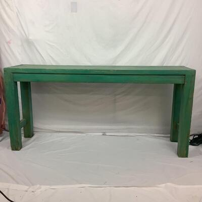 1038 Green Painted Console Table