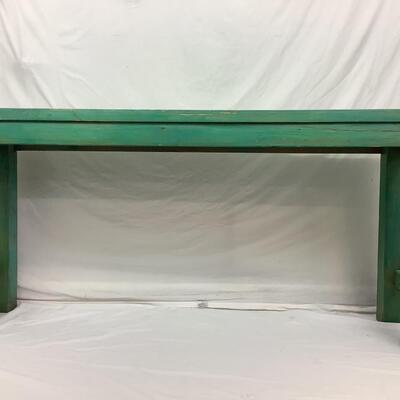 1038 Green Painted Console Table