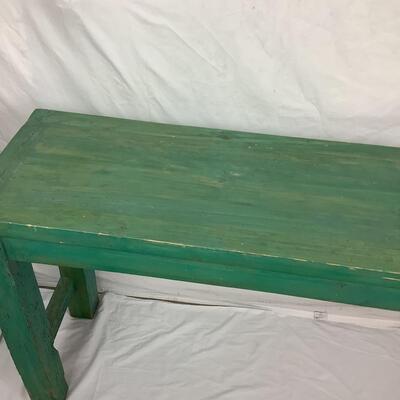 1038 Green Painted Console Table