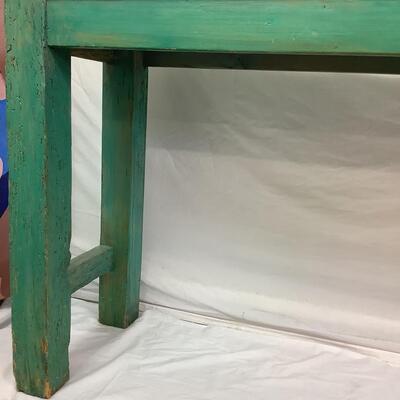 1038 Green Painted Console Table